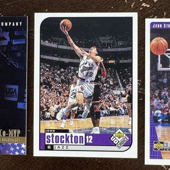 John Stockton 12 Card Lot NM Topps Orange UD USA Chrome Panini Prizm Honor Roll - Picture 3 of 13